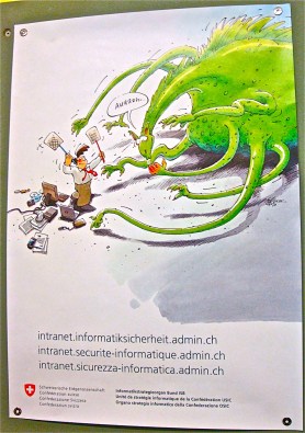 One lovely child of flawed software: poster in an office of the Swiss Federal Department of Foreign Affairs, Bern, postgutenberg@gmail.com