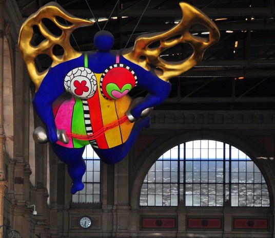 Nikki de Saint Phalle’s one-tonne L’Ange Protecteur (Guardian Angel): could there be a more perfect emblem of The Guardian’s institutional persona? photograph: Wikimedia Commons