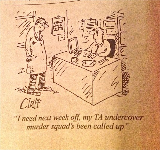 With the apparent arrival of see-through spying, can transparent black ops be far behind? - 'Cluff' for Private Eye