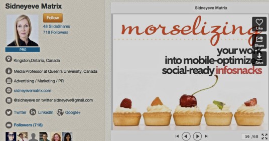 'morselizing'- SIDNEYEVE MATRIX slide