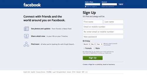 Facebook blueandwhite