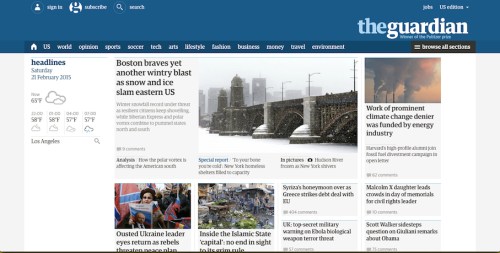 With artists in London ready to throw themselves at its feet, why did The Guardian chosen to look like an extension of Facebook.com in its latest redesign?