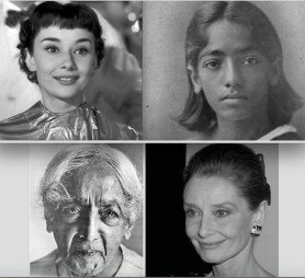 Audrey Hepburn, Jiddu Krishnamurti, younger and older postgutenberg@gmail.com.jpg